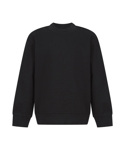 Kids sustainable fashion curved hem sweatshirt