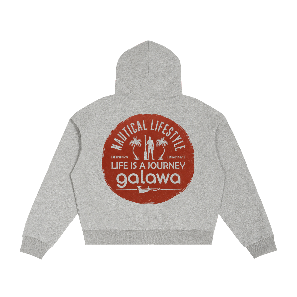 Galawa Nautical Lifestyle - Contrast Plaid Boxy Zip Hoodie