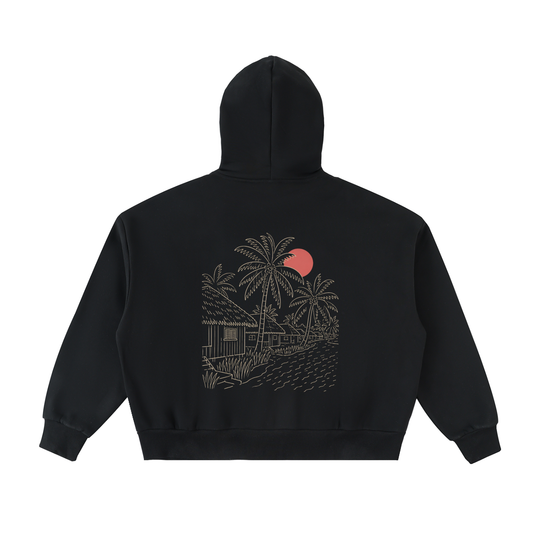 Galawa Tulear - Fleeced Full-Zip Boxy Hoodie