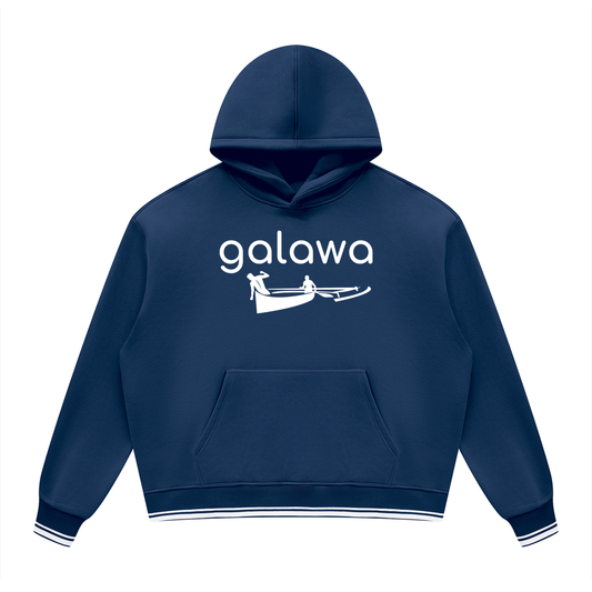 Galawa Wave - Unisex Oversized Color Block Fleece Hoodie