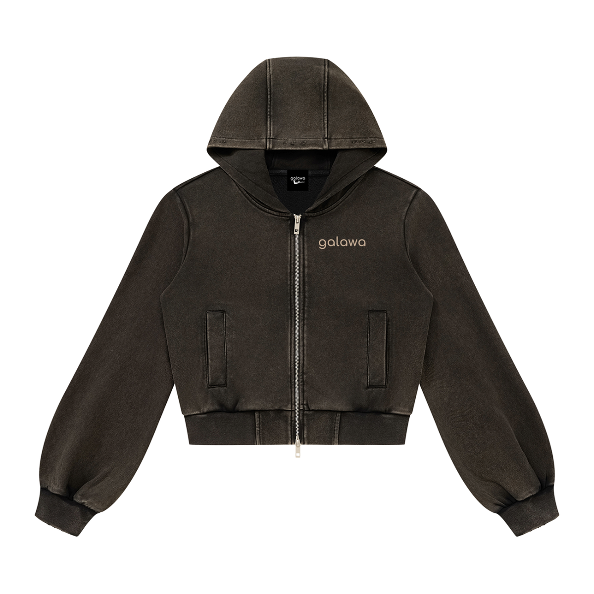 Galawa Women’s Vintage Wash Full Zip Hoodie
